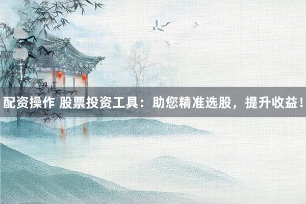 配資操作 股票投資工具：助您精準(zhǔn)選股，提升收益！